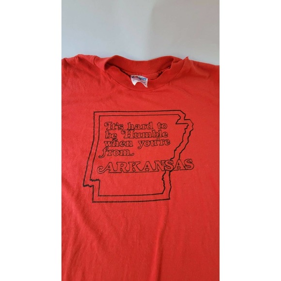 VINTAGE 80s Arkansas Graphic T-Shirt VTG - Picture 3 of 9
